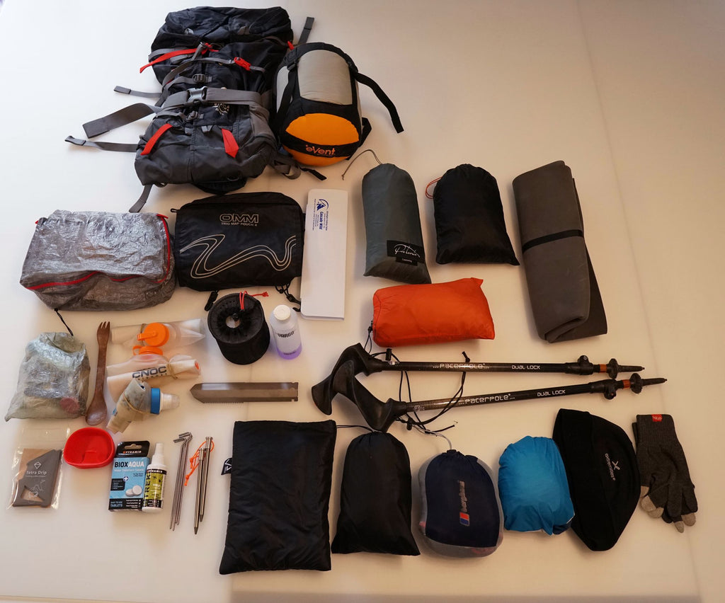Gear list under 6kg for Spring to Early Autumn