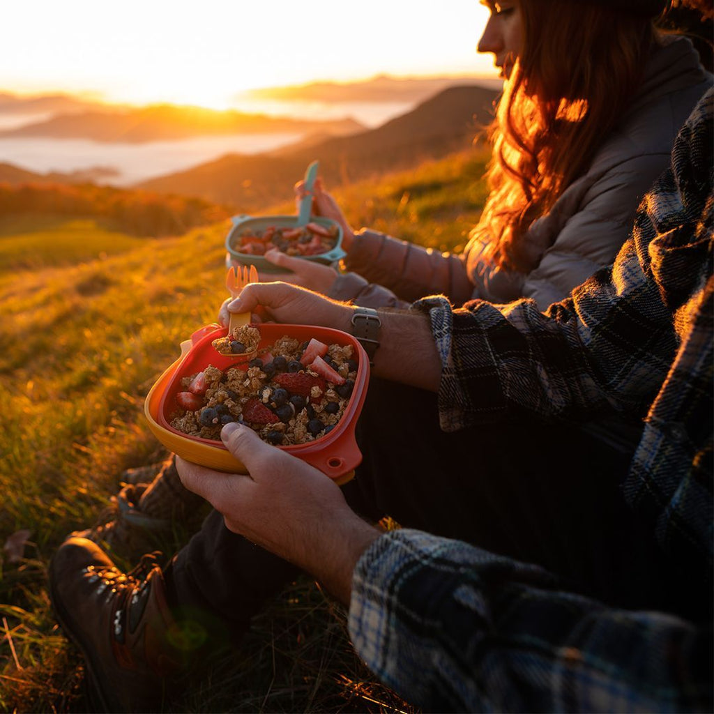 How do you consume calories when camping?