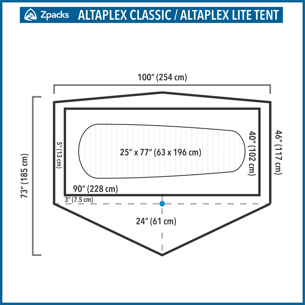 Zpacks Altaplex Classic 1 Person Ultralight Tent Dimensions