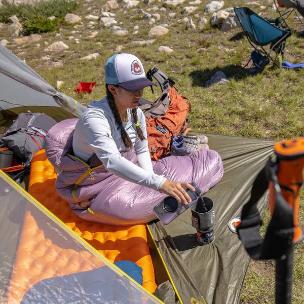 Big Agnes Women's Greystone 20 Down Sleeping Bag Lifestyle