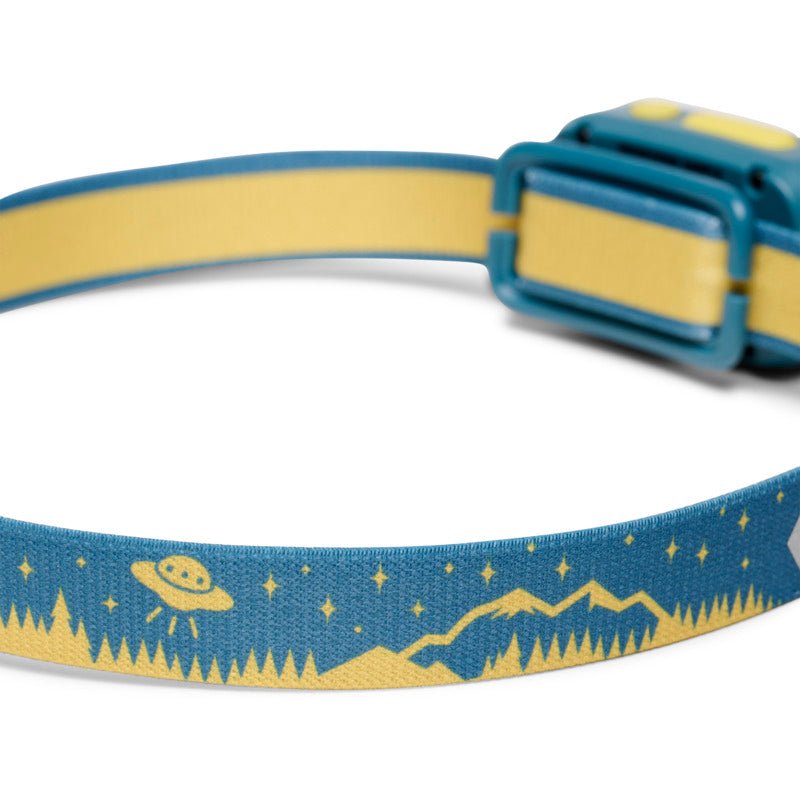 Black Diamond Wiz Kids Headlamp Creek Blue Strap Print Detail