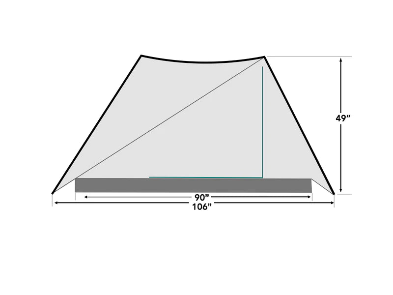 Durston Gear X-Mid Pro 2+ Ultralight Tent Floorplan2