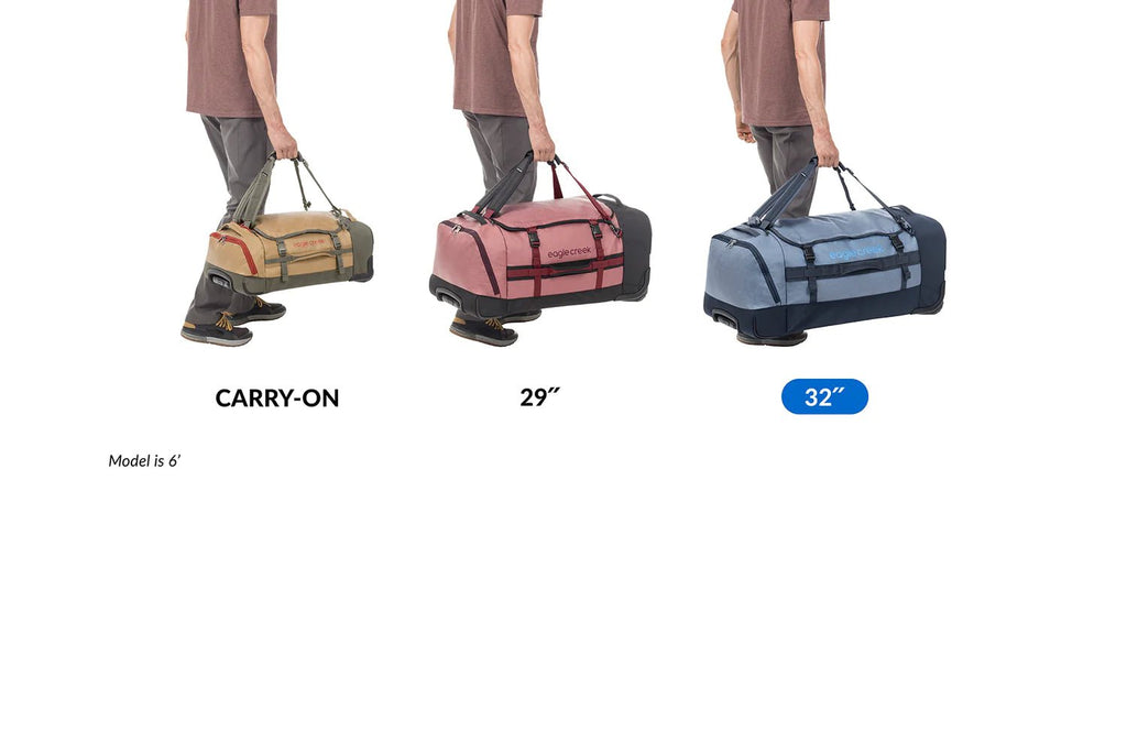 Eagle Creek Cargo Hauler XT 120L / 32" Wheeled Duffel Carry On Sizes