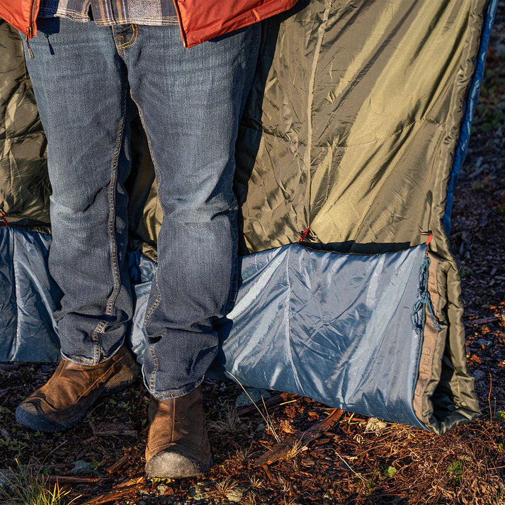 Exped Dreamwalker Wearable Sleeping Bag Quilt Lifestyle 2