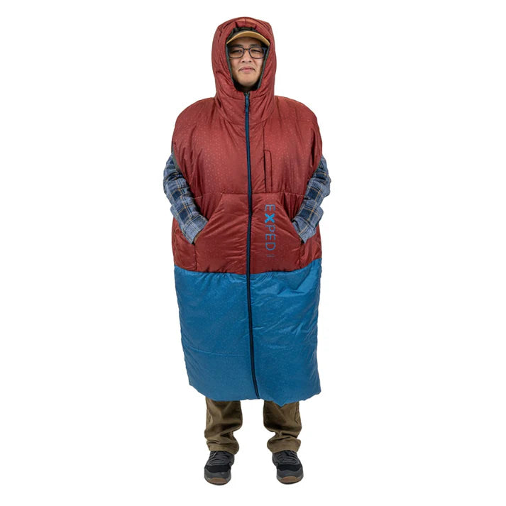 Exped Dreamwalker Wearable Sleeping Bag Quilt Wearing