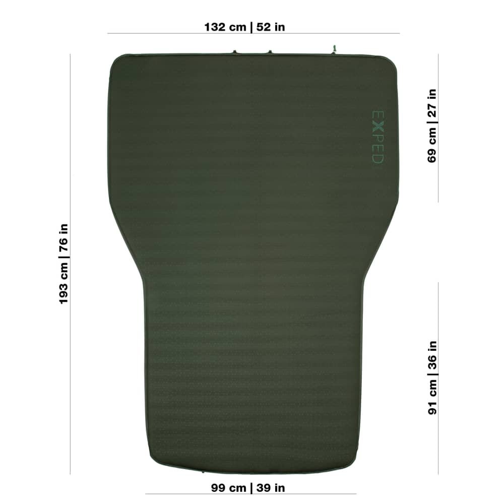 Exped MegaMat Auto Car Camping Mat Measurements