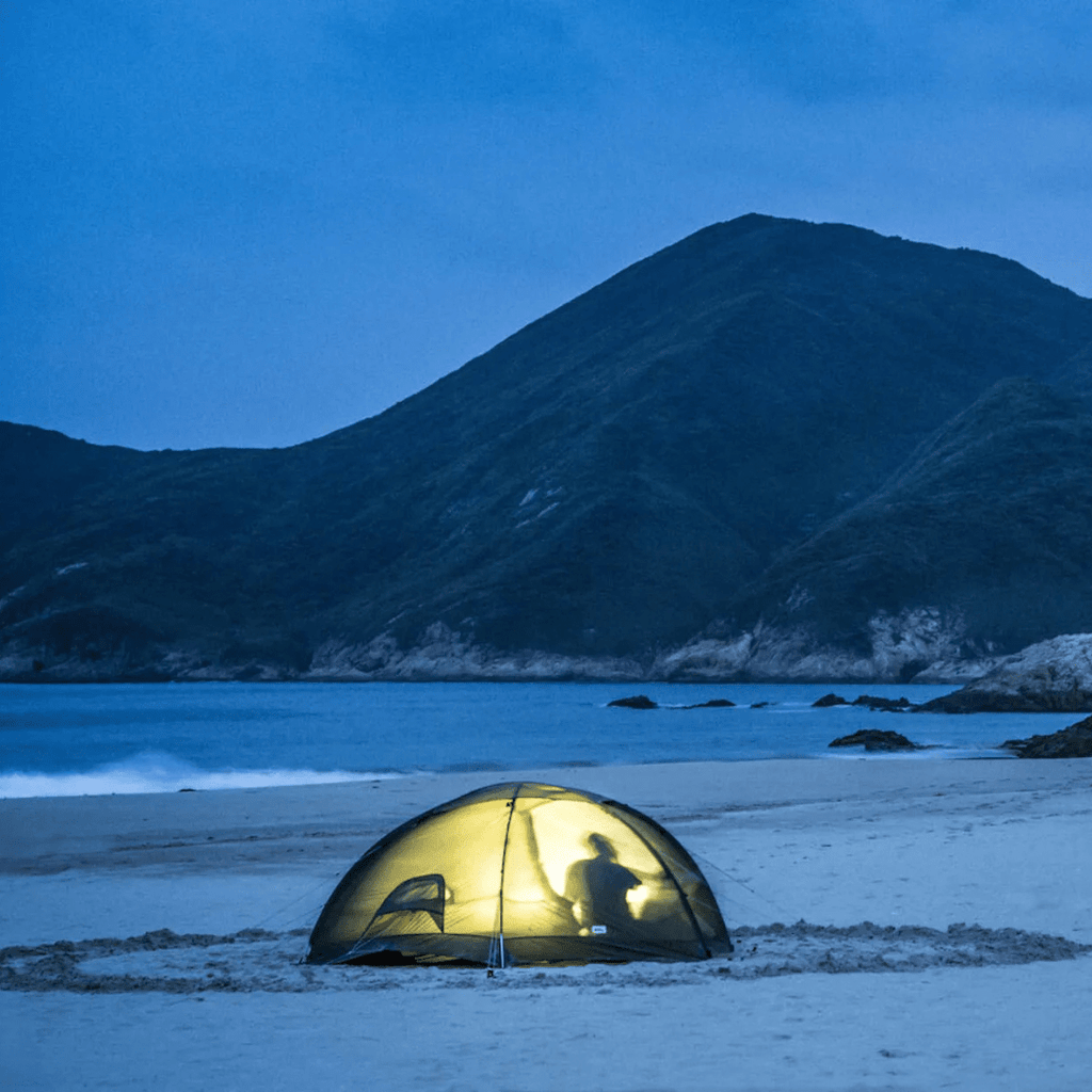 Fjallraven Abisko Dome 2 Person 4 Season Backpacking Tent Lifestyle Nighttime