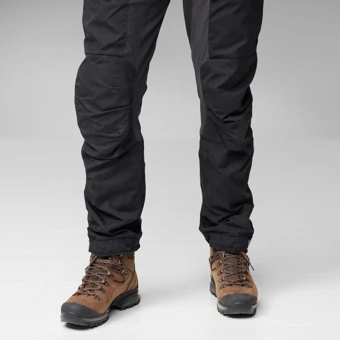 Fjallraven Men's Keb Trousers Model Kneel Close Up Leg Lower Legs