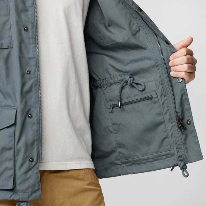 Fjallraven Men's Raven Jacket Model Side Detail Inner Pocket