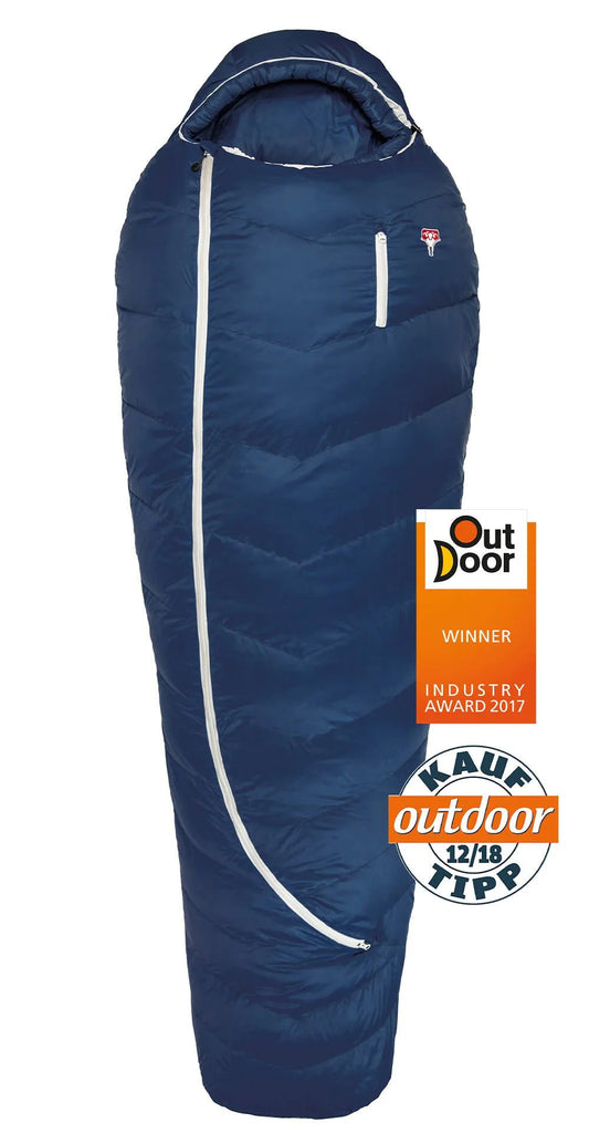 Grüezi Bag Biopod DownWool Ice 185 Sleeping Bag Blue