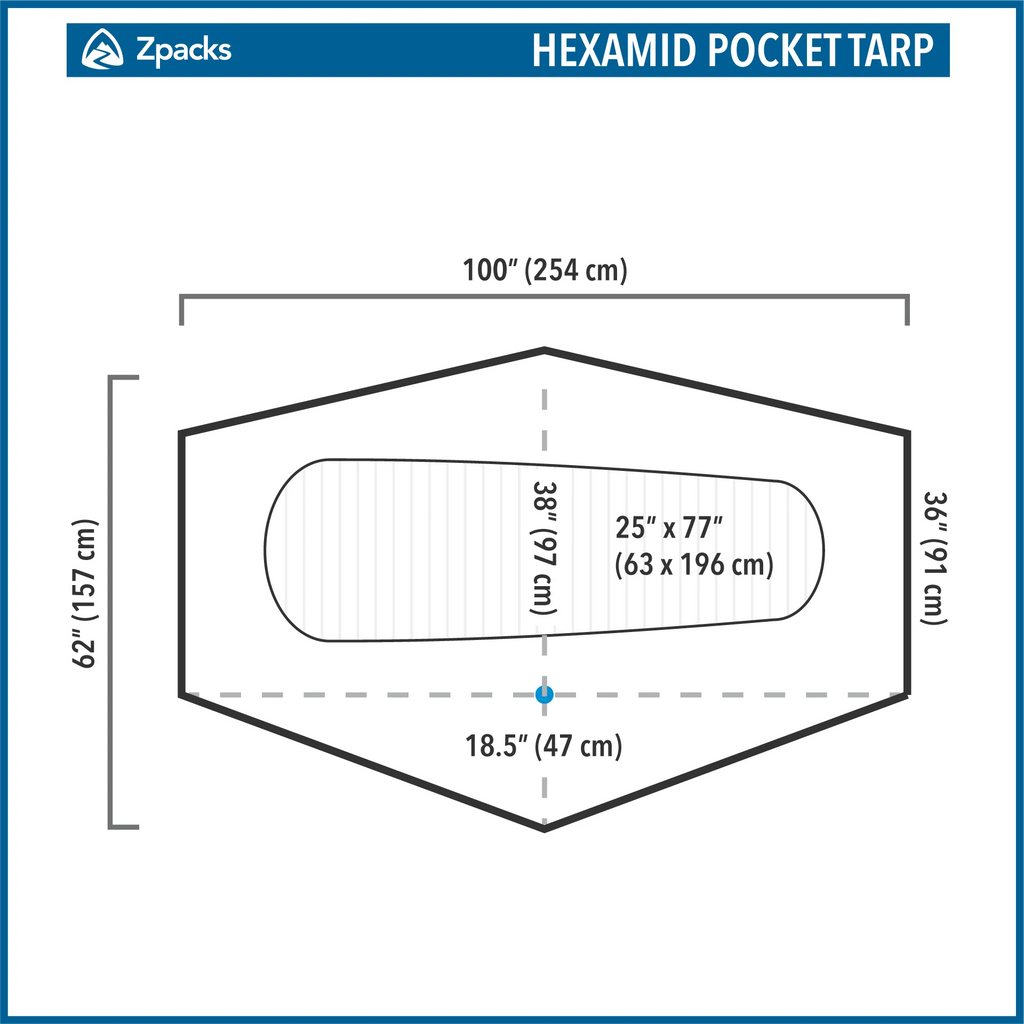 Zpacks Hexamid Pocket Tarp Dimensions