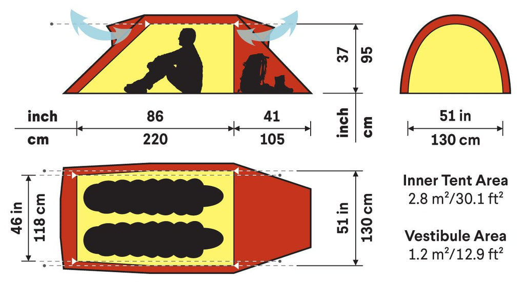 Hilleberg Nammatj Black Label 2 Person 4 Season Backpacking Tent Measurements