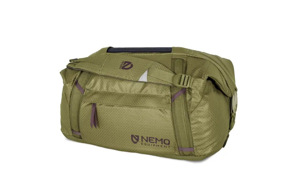 NEMO Double Haul Convertible Duffel Bag 30L Front Green