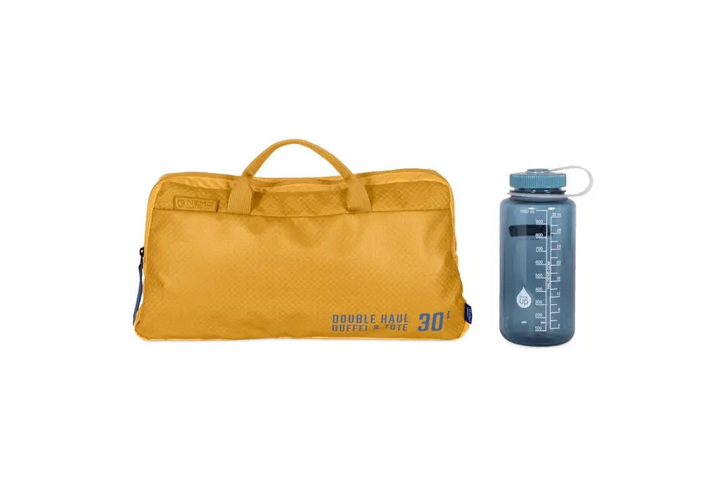 NEMO Double Haul Convertible Duffel Bag 30L Side by Side Bottle