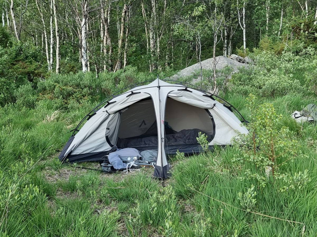NORTENT Vern 1 PC 4 Season Backpacking Tent Doors Open