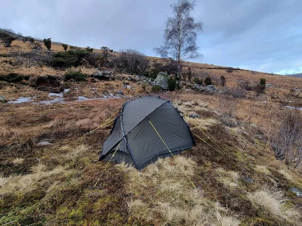 NORTENT Vern 1 Person 4 Season Backpacking Tent Guyropes in the outdoors