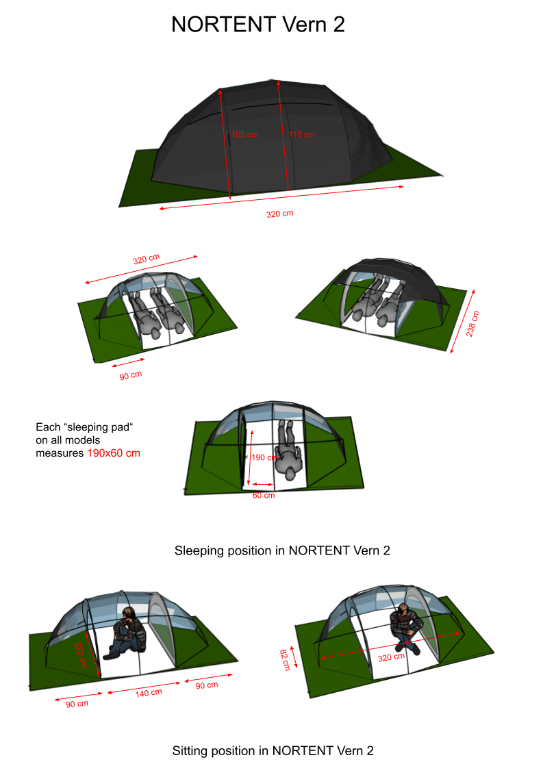 vern 2 tent NORTENT Vern 2 Person 4 Season Backpacking Tent