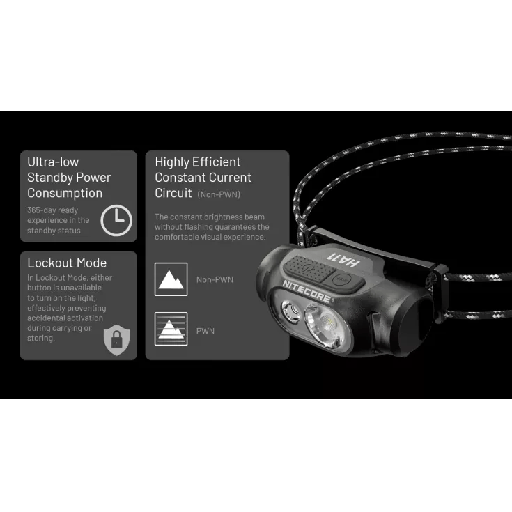 Nitecore HA11 Ultralight Head Torch Constant Current Circuit