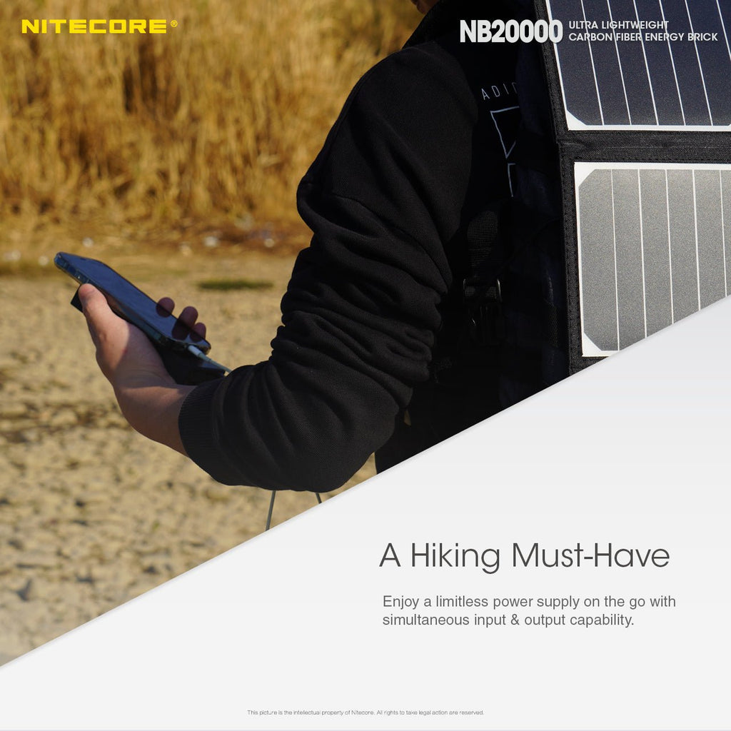 Nitecore NB20000 Gen 3 Carbon Fibre Ultralight Power Bank A Hiking Must Have