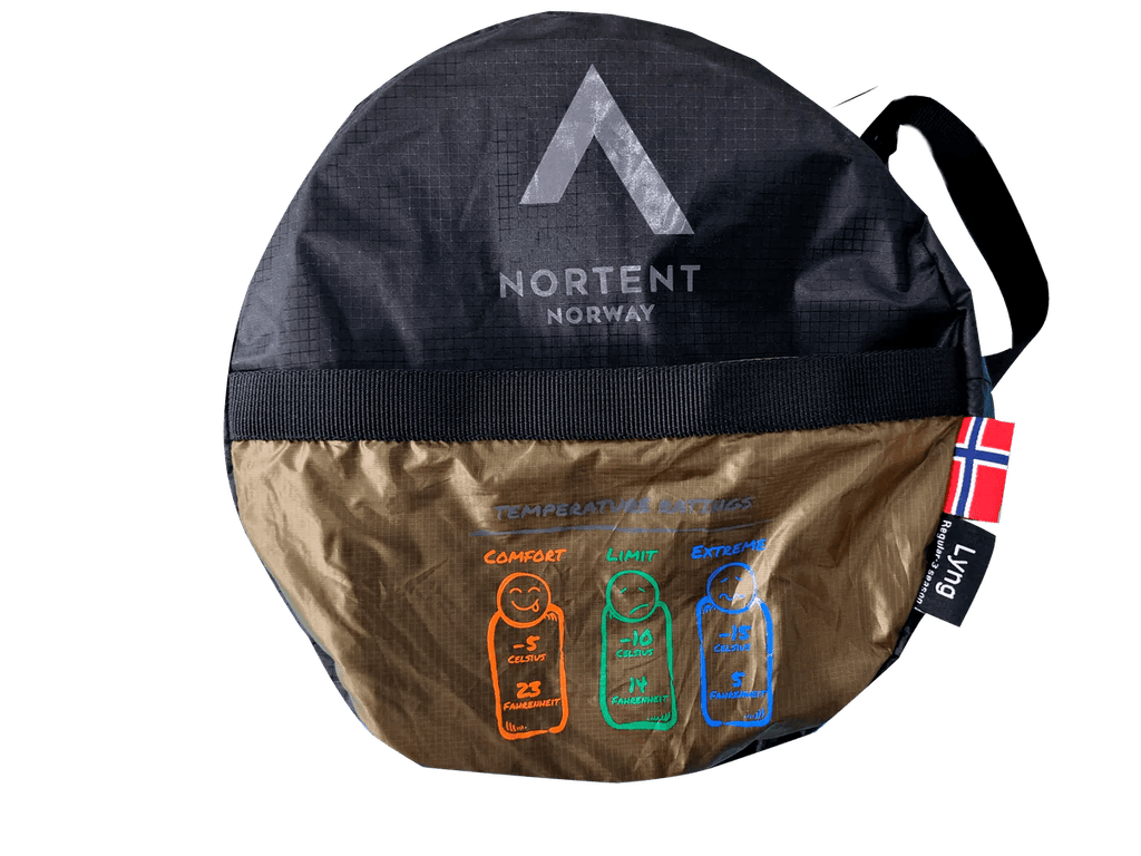 Nortent Lyng -5 and -12C Down Sleeping Bag Packed