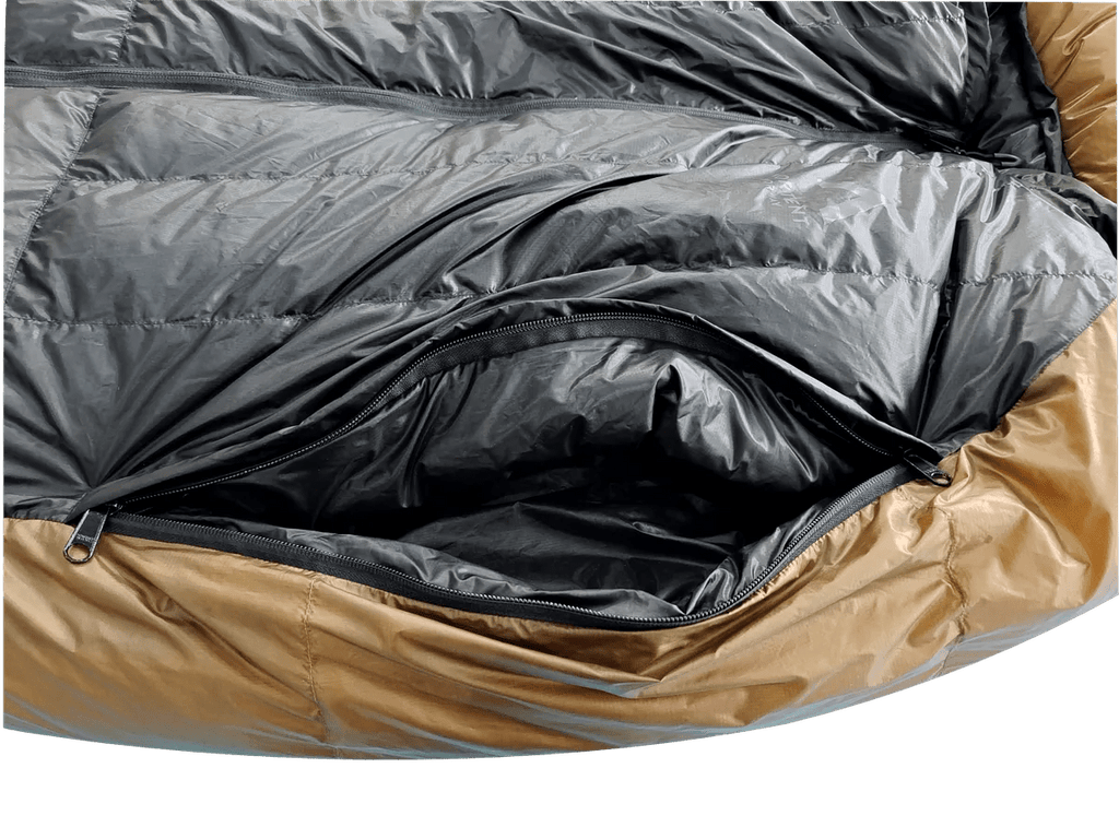 Nortent Lyng -5 and -20C Down Sleeping Bag Arms Open