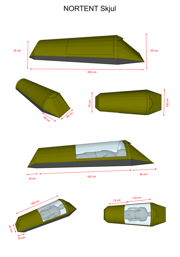 Nortent Skjul Bivy Dimensions