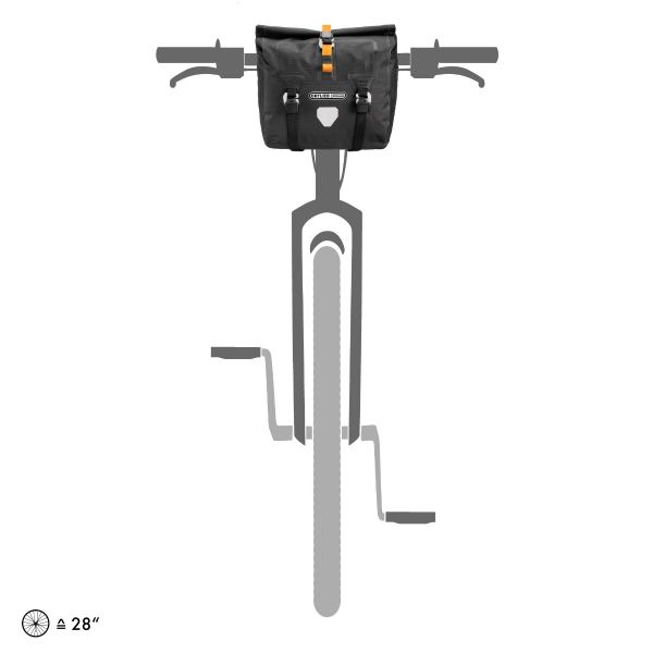 ORTLIEB Handlebar Pack QR 11L (Quick Release) Visual on Bike