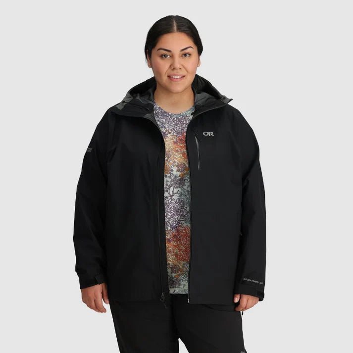 Outdoor Research Women's Aspire 3L PLUS SIZE Rain Jacket Lifestyle 