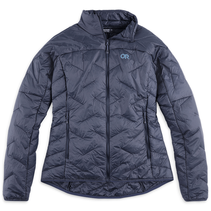 Outdoor Research Women's SuperStrand LT Jacket - Plus Size Flat Lay