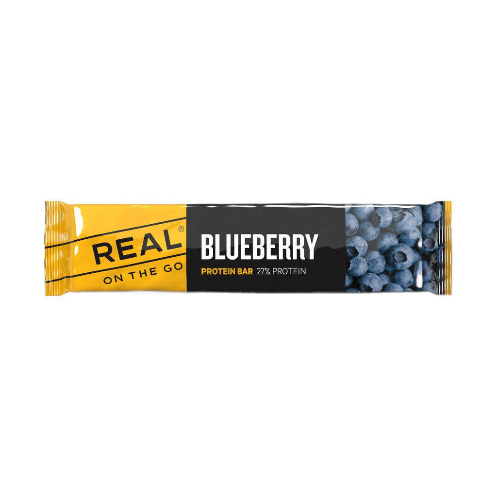 Real Turmat On The Go Blueberry Protein Bar Front