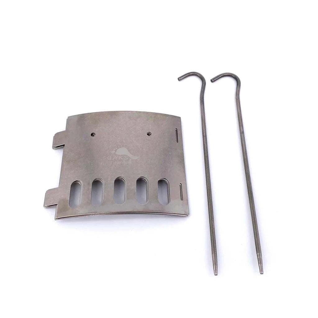 TOAKS Tistand - Titanium Alcohol Stove Duel Stand and Windscreen Packed