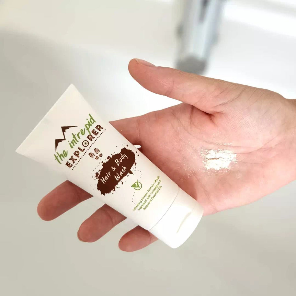 The Intrepid Explorer Travel Size Powdered Hair & Body Wash Hand