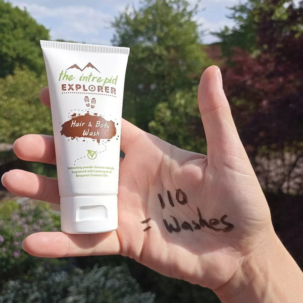 The Intrepid Explorer Travel Size Powdered Hair & Body Wash Washes