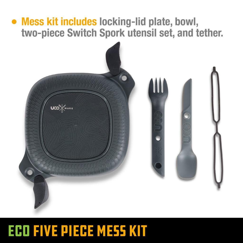 UCO Gear ECO 5 Piece Mess Kit Contents