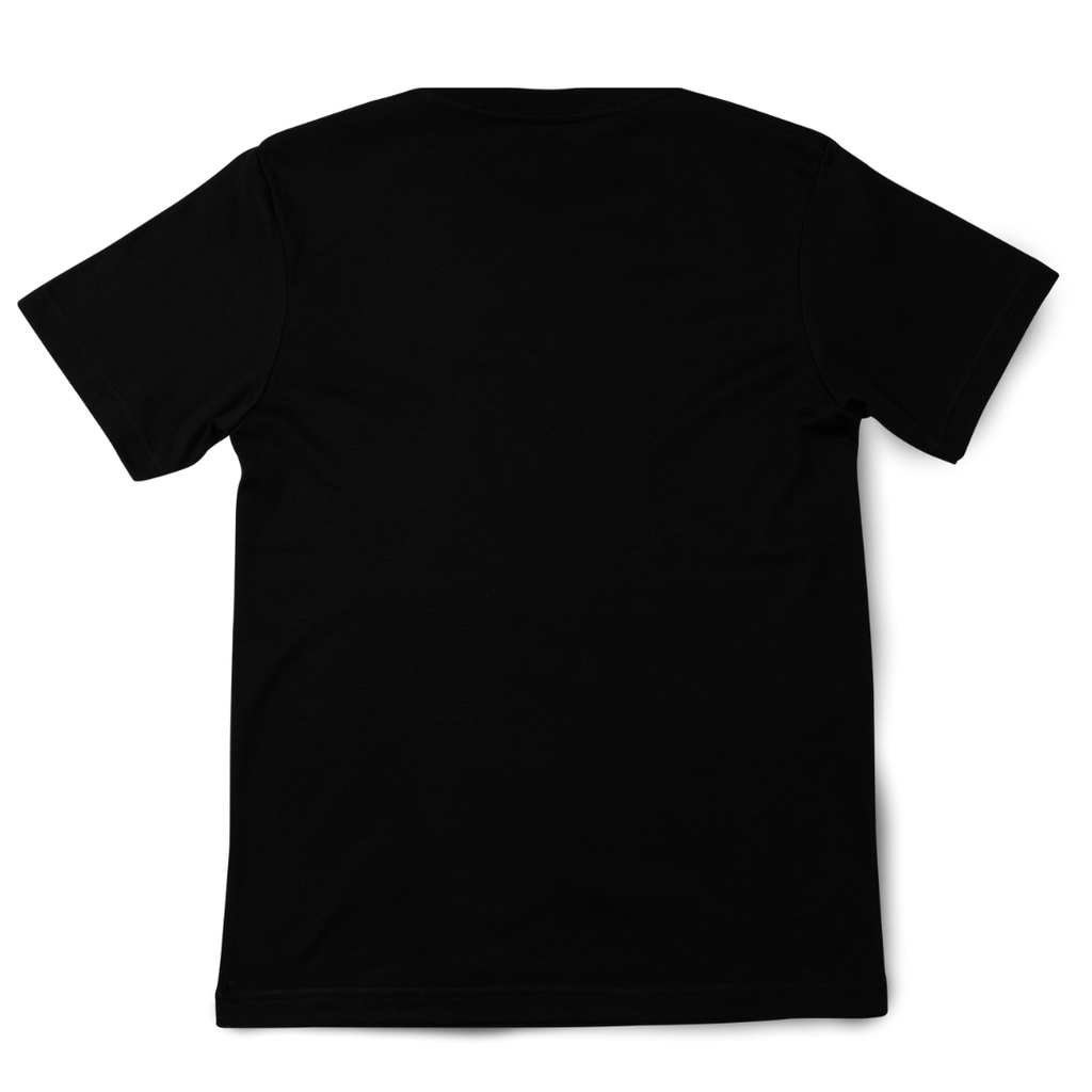 Valley + Peak 'Classic Icon' Organic Cotton T-Shirt Black Back