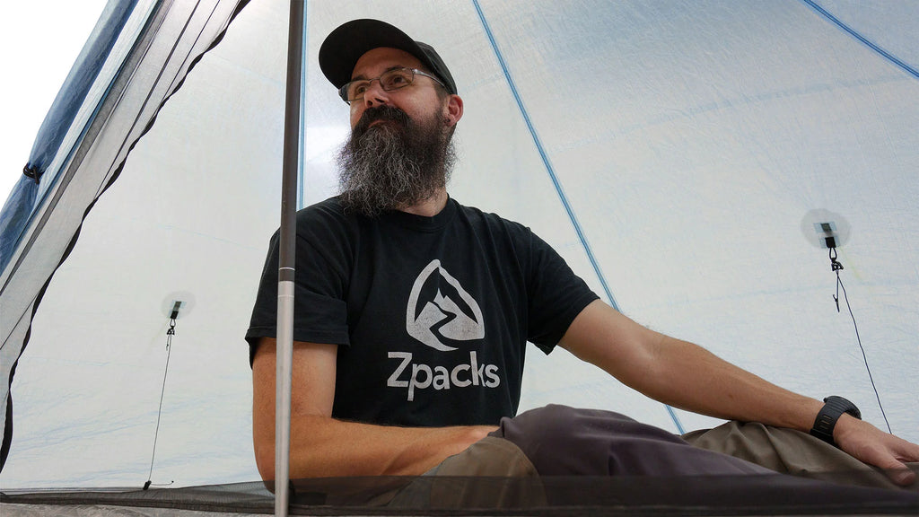 Zpacks Altaplex Lite 1 Person Ultralight Tent with person inside