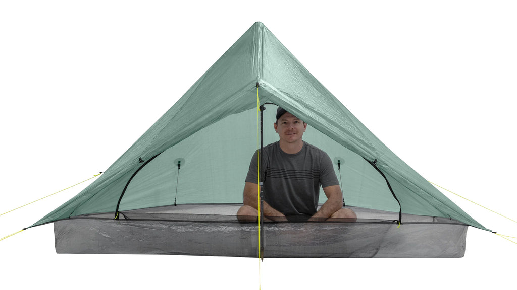 Zpacks Plex Solo Classic 1 Person Ultralight Tent With Person Inside