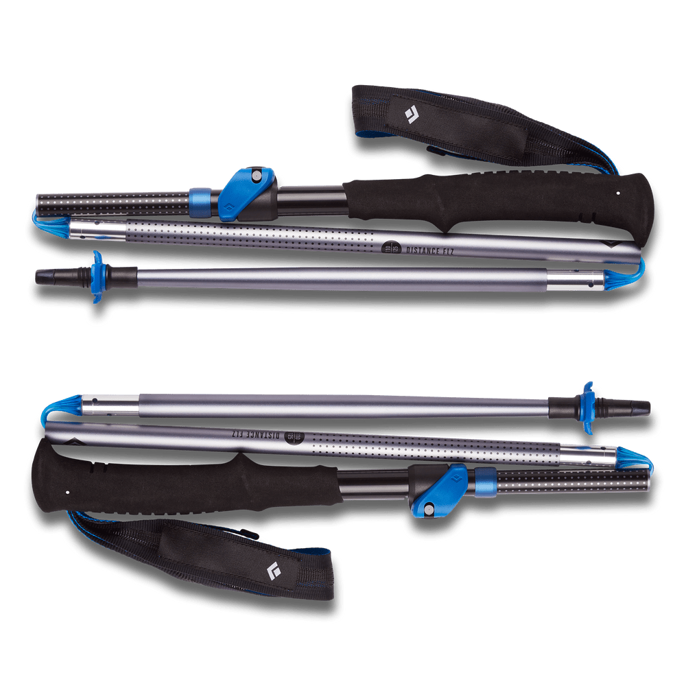 Black Diamond Distance FLZ Trekking Running Poles Pair Hiking Valley and Peak