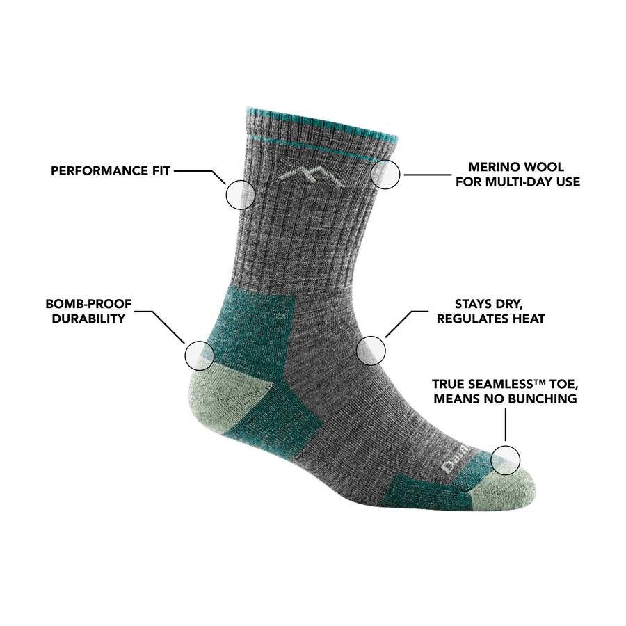 Darn ToughDarn Tough Women's Hiker Micro Crew Midweight Hiking Socks
