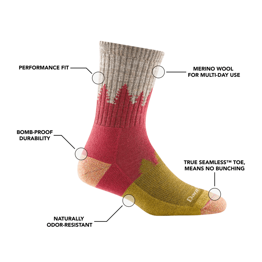 Darn ToughDarn Tough Women's Treeline Micro Crew Midweight Hiking Socks