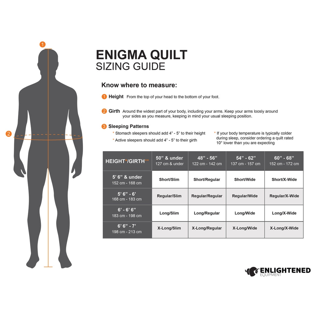 Enlightened Equipment Enigma 850 Quilt Guide