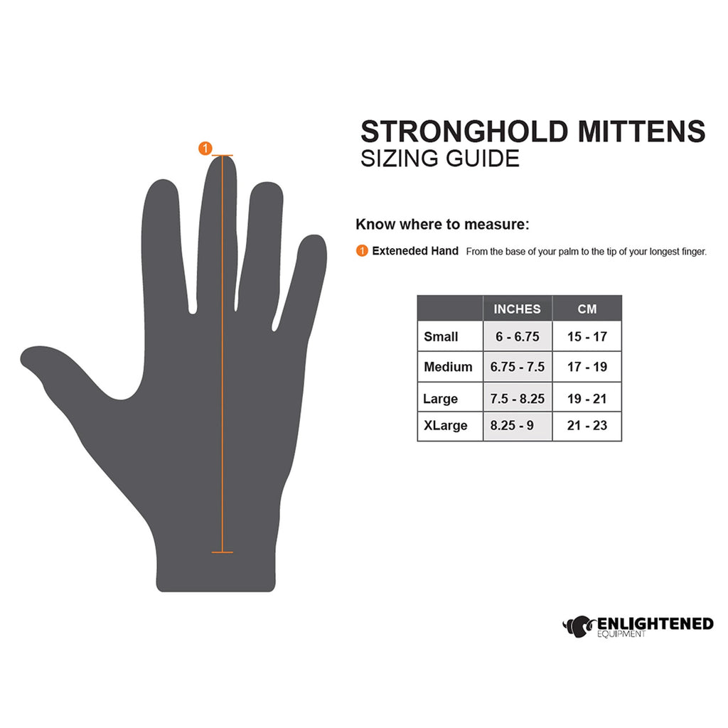 Enlightened Equipment Torrid Mitts Sizing Guide