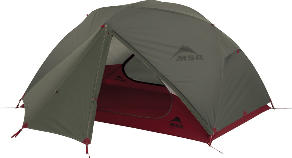 MSR Elixir 2 Backpacking Tent + Footprint Pitched