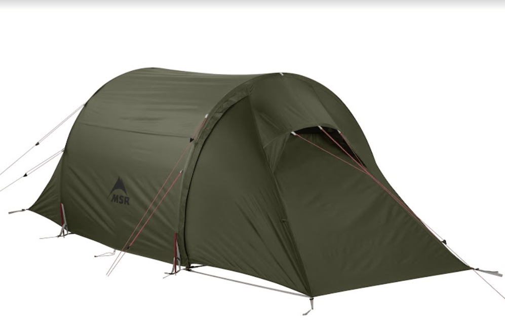 MSR Tindheim 2 Backpacking Tunnel Tent + Footprint Pitched 2