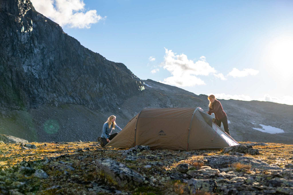 MSR Tindheim 3 Backpacking Tunnel Tent + Footprint Lifestyle