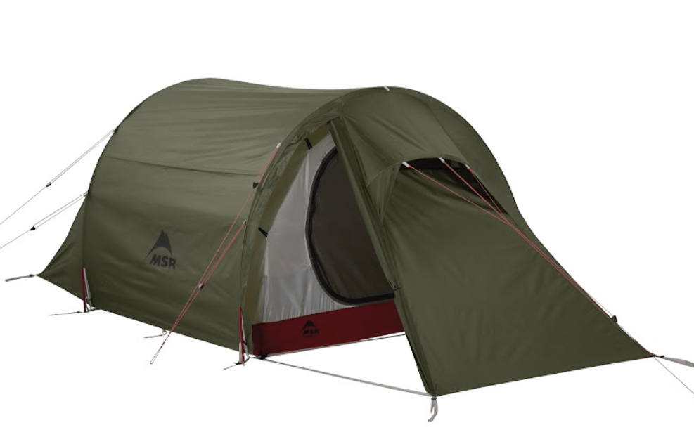 MSR Tindheim 3 Backpacking Tunnel Tent + Footprint Open