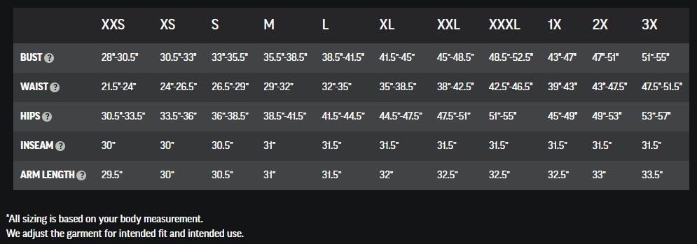 Outdoor Research Women's Aspire GORE-TEX Pants Size Guide