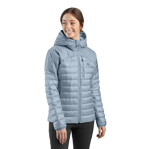 Outdoor Research Women's Helium Down Hooded Jacket Hiking