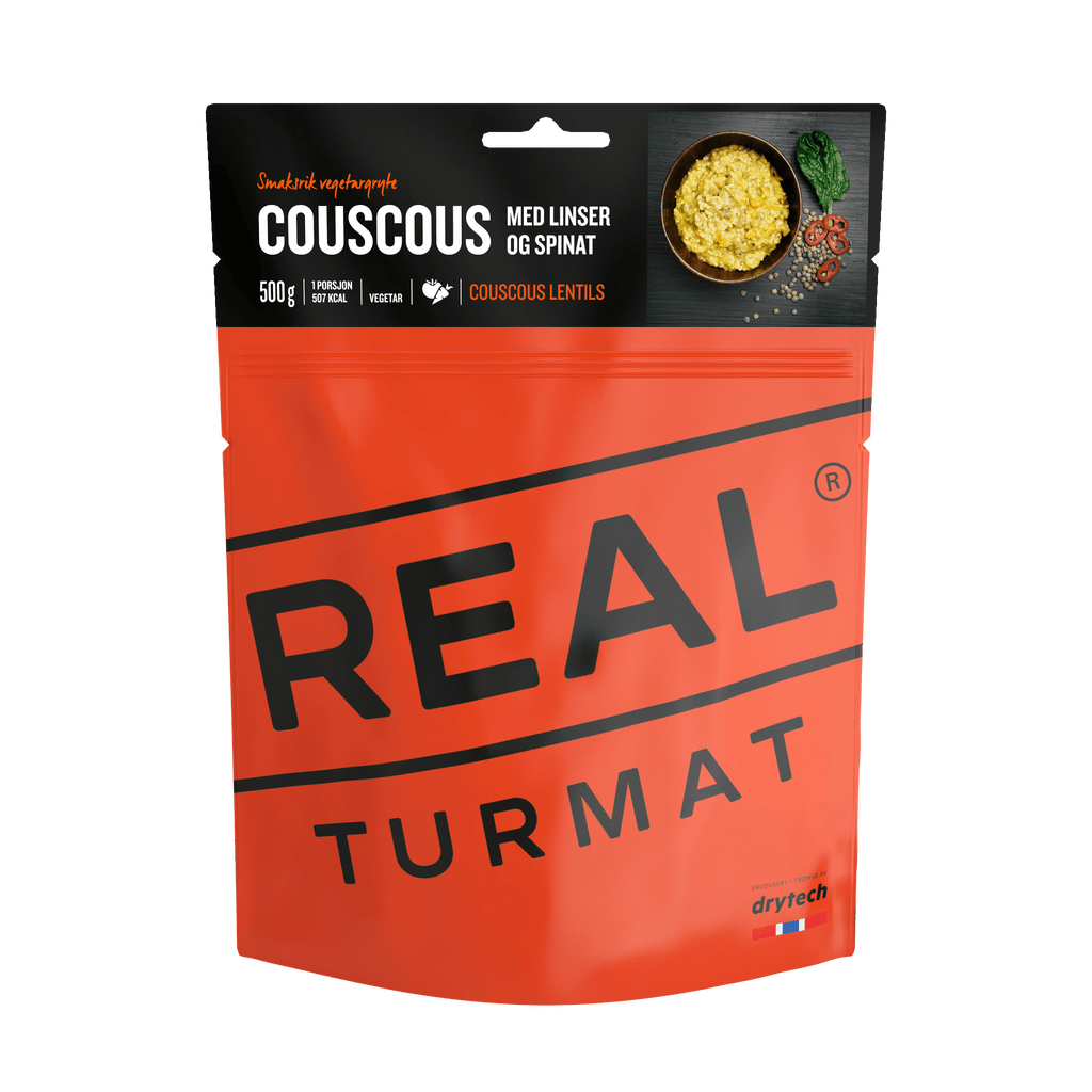 Real Turmat Couscous with Lentils and Spinach Front