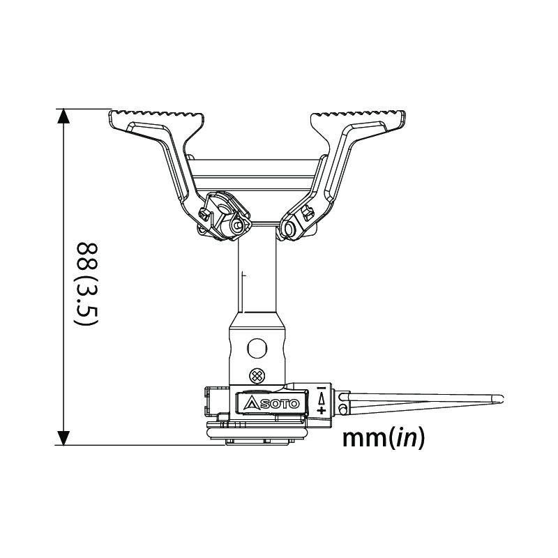 SOTO Amicus New River Combo Stove Dimensions